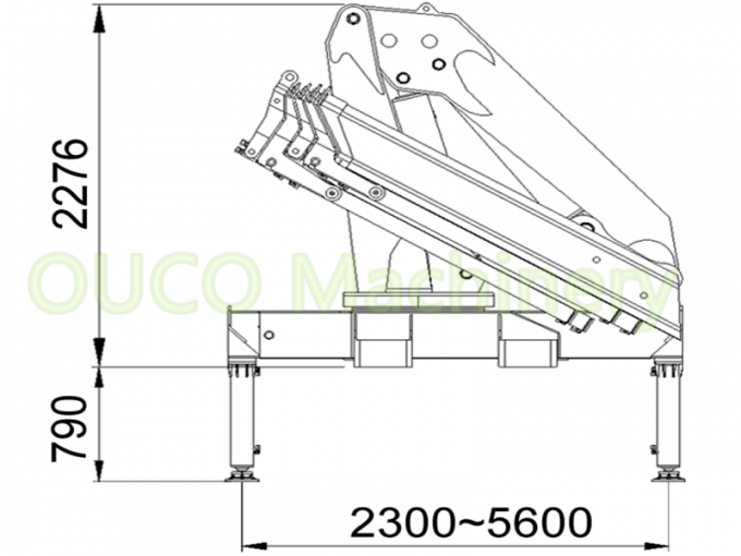 Nhà máy sản xuất cần cẩu OUCO tải nặng một nửa Knuckle Boom Truck Cần cẩu gắn